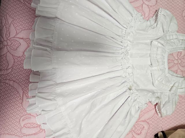 Vestido blanco de plumeti