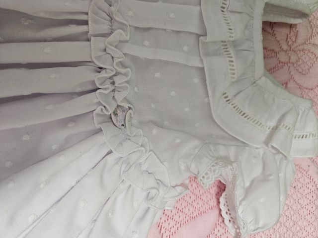 Vestido blanco de plumeti