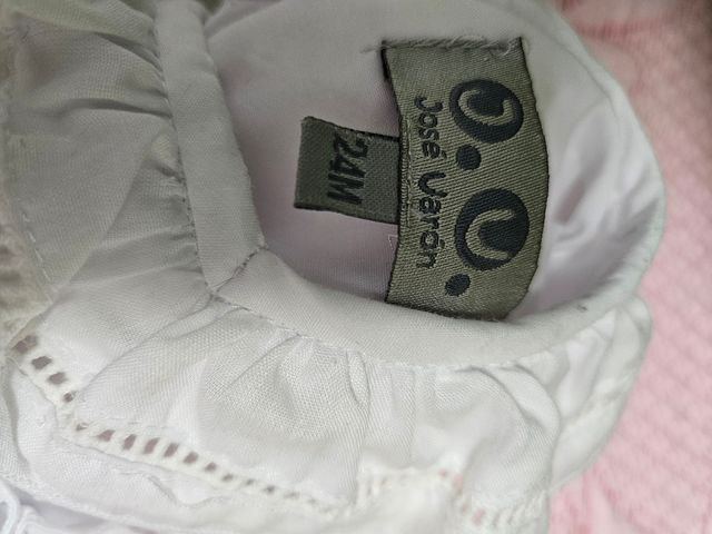 Vestido blanco de plumeti