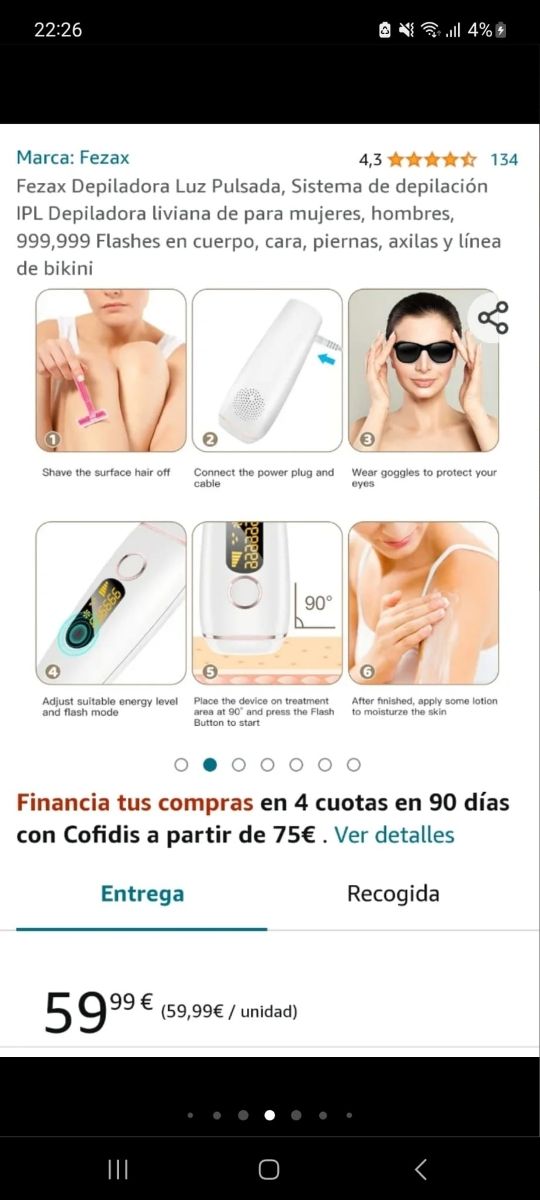 LÁSER LUZ PULSADA+ aparato facial