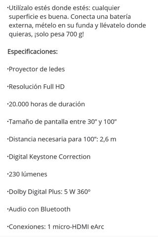 Proyector-Samsung The Freestyle NUEVO SIN ESTRENAR