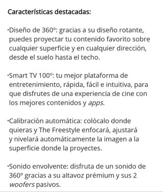 Proyector-Samsung The Freestyle NUEVO SIN ESTRENAR