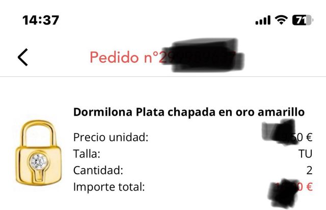 pendiente nuevo THOMAS SABO baño oro