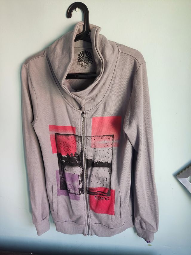 Sudadera Billabong  gris muy abrigada talla M