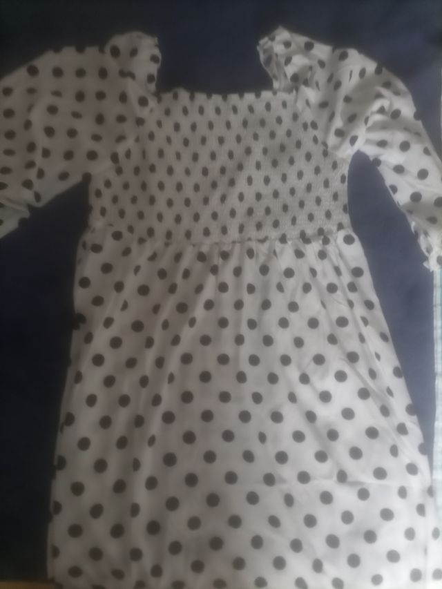 Vestido largo de lunares