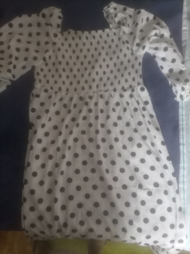 Vestido largo de lunares