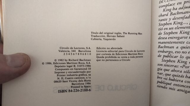 El Fugitivo Stephen King Circulo de Lectores