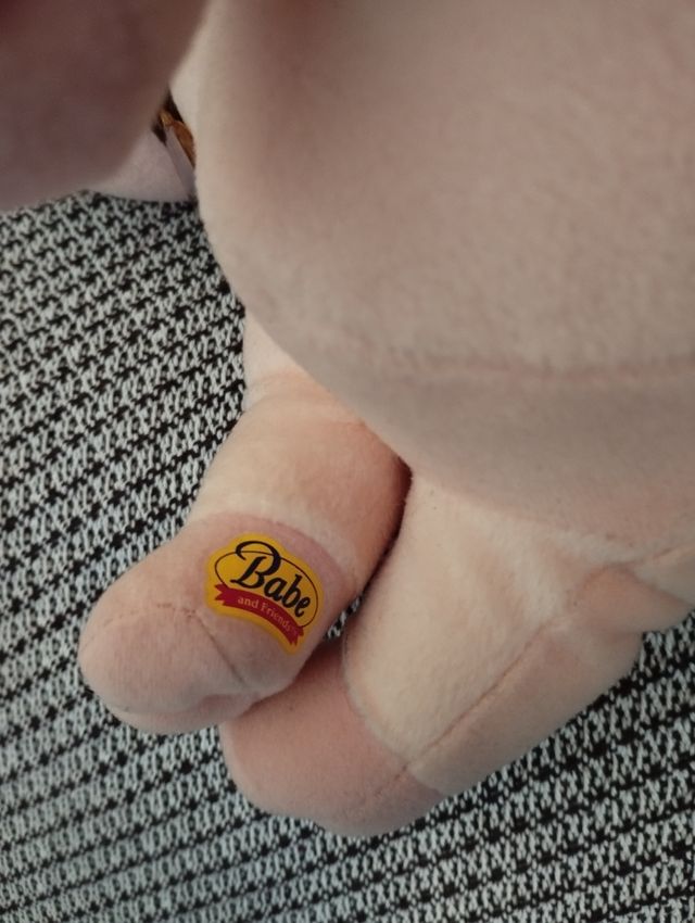 Peluche Baby el cerdito valiente años 90