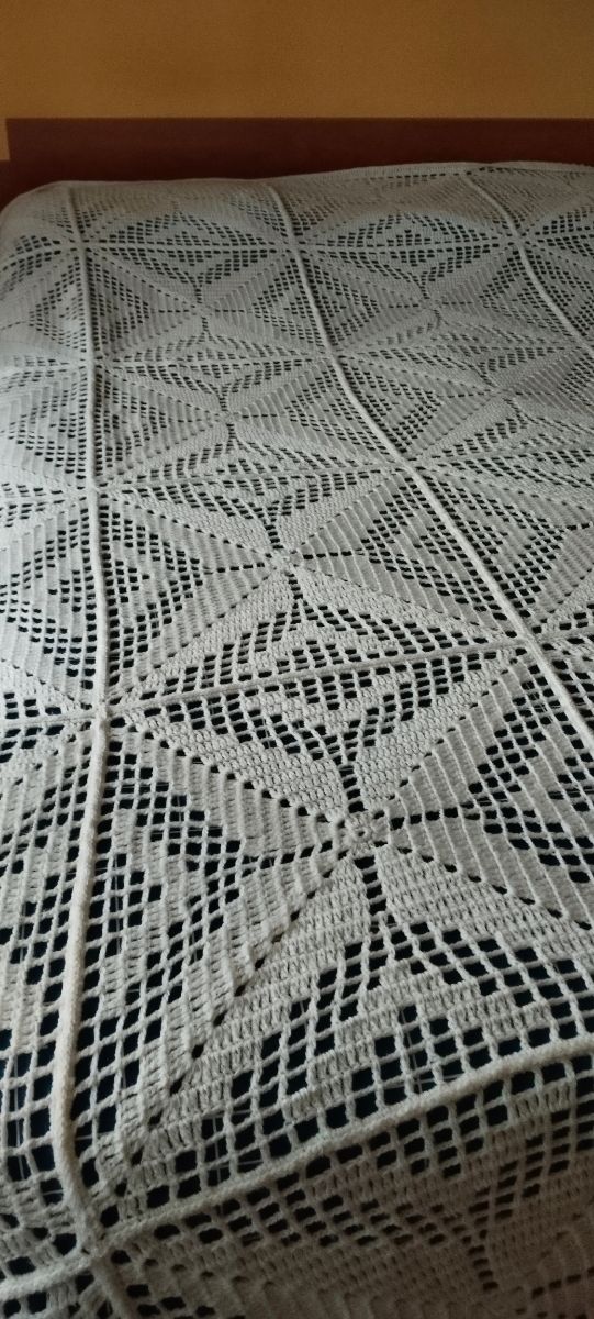 Cubrecama crochet 