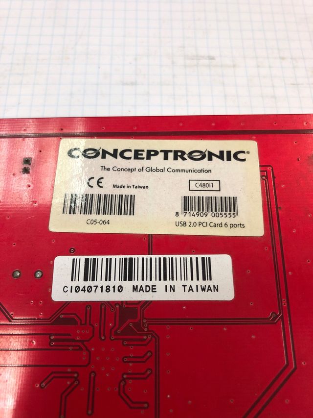 conceptronic c480i1 tarjeta pci puertos usb 5