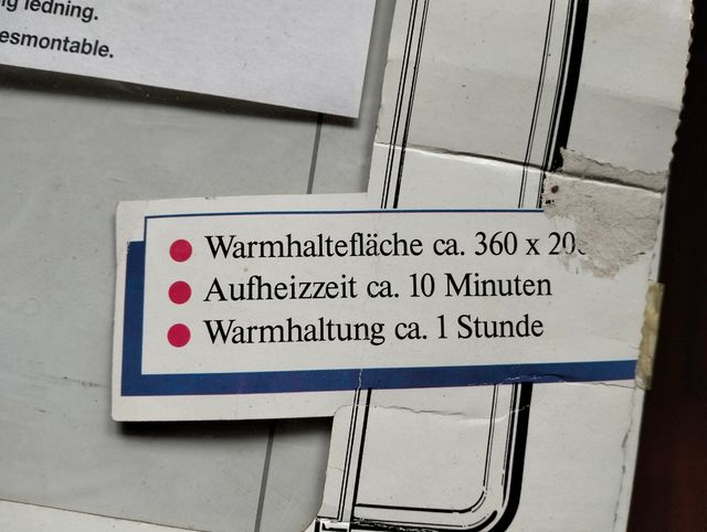 Scaldavivande/fornello elettrico