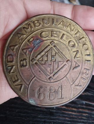 CHAPA VENTA AMBULANTE LOTERIA BARCELONA