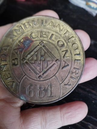 CHAPA VENTA AMBULANTE LOTERIA BARCELONA