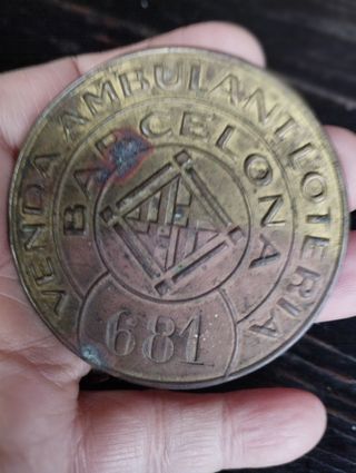 CHAPA VENTA AMBULANTE LOTERIA BARCELONA