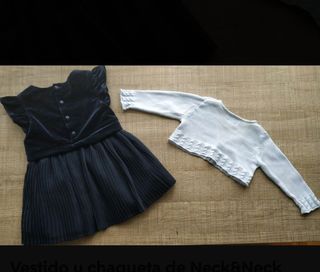 Vestido y chaqueta Neck&Neck T:12-18m.Un sólo uso 