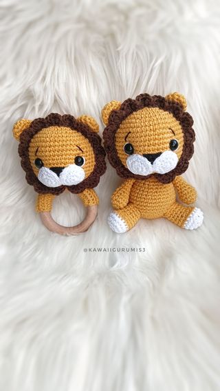 Regalo bebé conjunto león sonajero