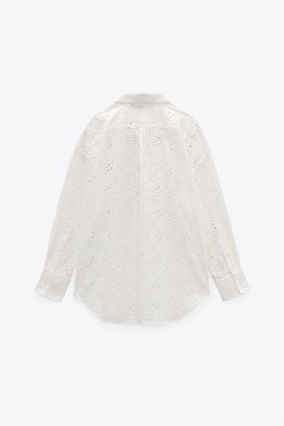 blusa blanca Zara XS bordados
