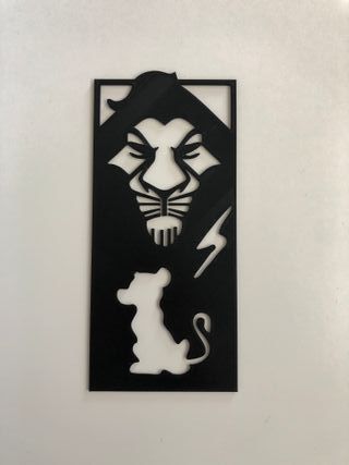 Adorno 3D Rey León Scar y Simba