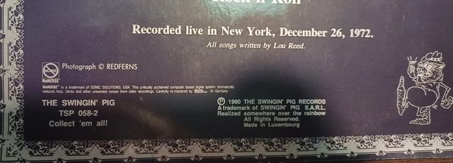 Lou Reed – Hero & Heroine (1990, White Vinyl)