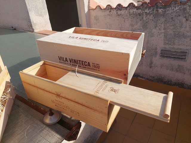 Tres cajas de madera decoracion