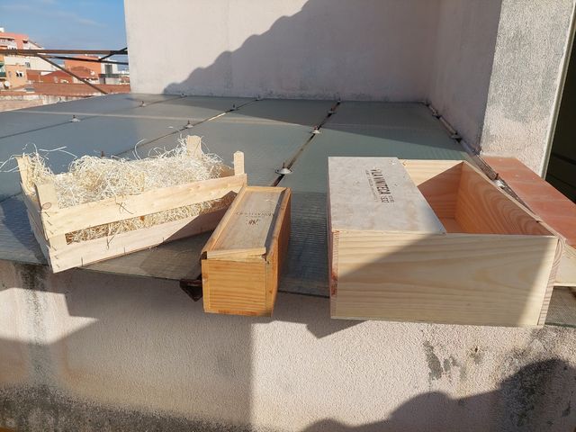 Tres cajas de madera decoracion