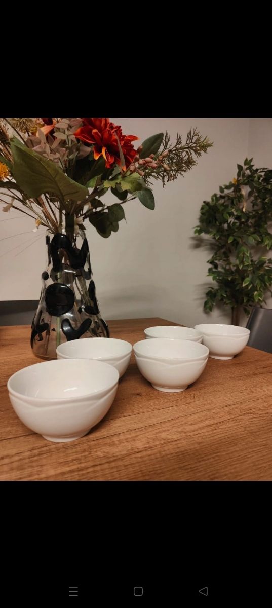 Set di 5 coppette in ceramica 