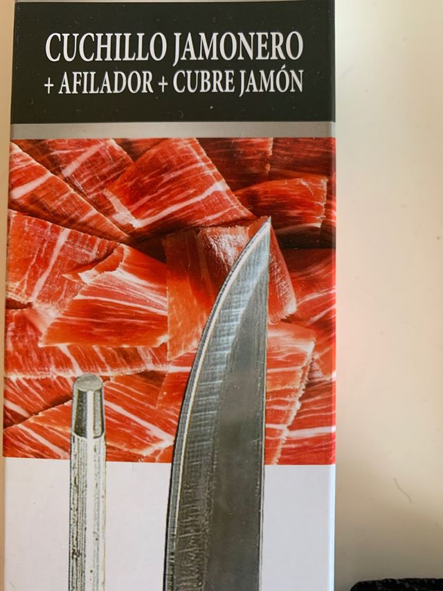 Coltello da prosciutto +affilatore+coperchio per prosciutto