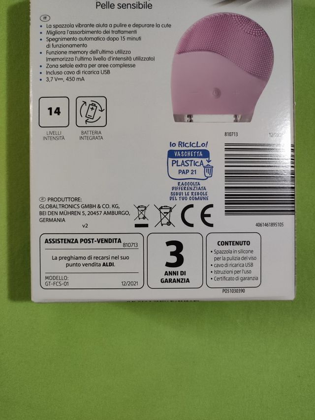 Spazzola in silicone per pulizia viso