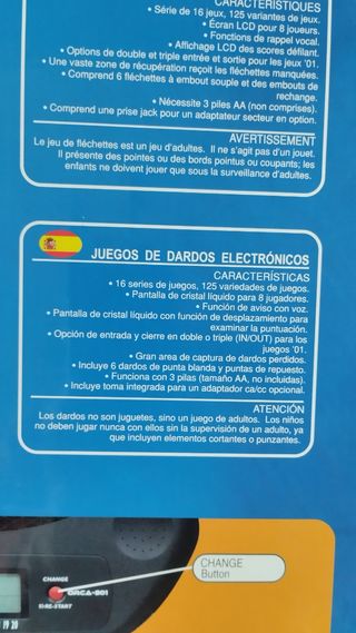Juego de dardos electrónicos 