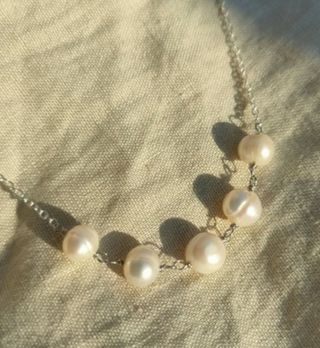 🪷Collana inox con perle di fiume🪷