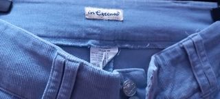 Pantalón elástico pana azul celeste