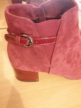 BOTÍN ROJO GRANATE🔴