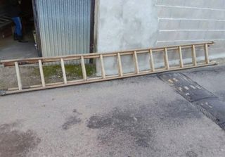 Escalera madera 6 a 8 metros, desplegables