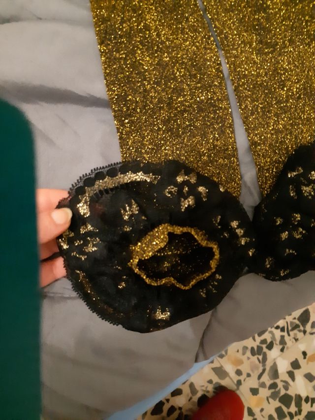 Calze lunghe brillantini e pizzo