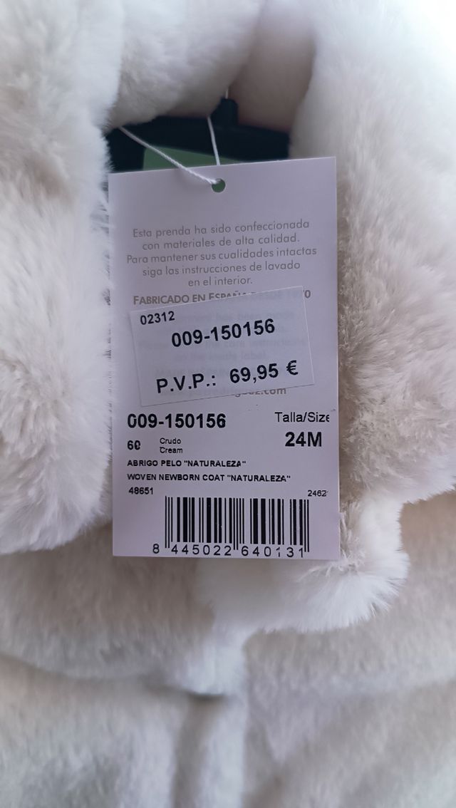 Abrigo pelo naturaleza  Paz Rodríguez