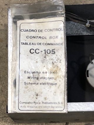 Panel de mando CC-105 de caldera
