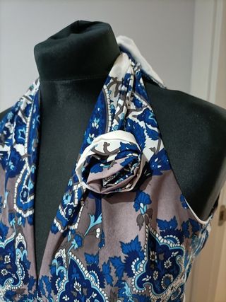 Vestido Blanco y Azul