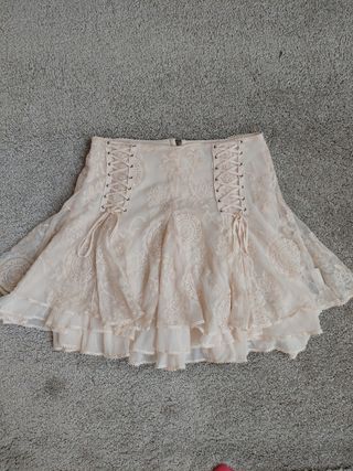 Falda encaje tul highly preppy