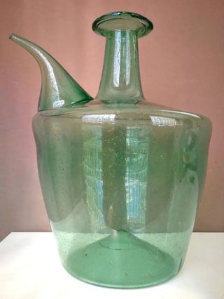 Antiguo Porrón Garber de Cristal Soplado siglo XIX