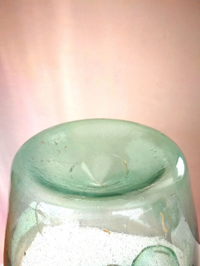 Antiguo Porrón Garber de Cristal Soplado siglo XIX