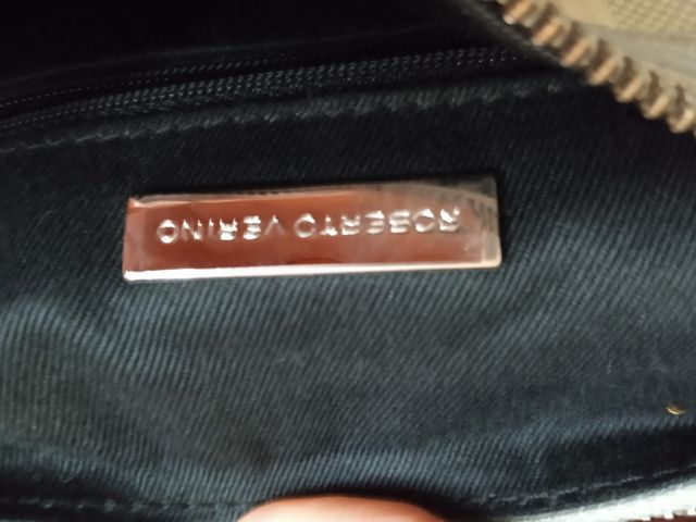 Bolso Roberto Verino gris metalizado