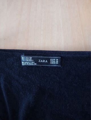 Jersey mujer ZARA negro escotado