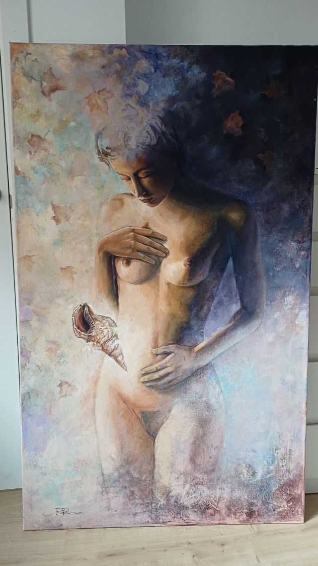 Cuadro pintado al óleo grande.