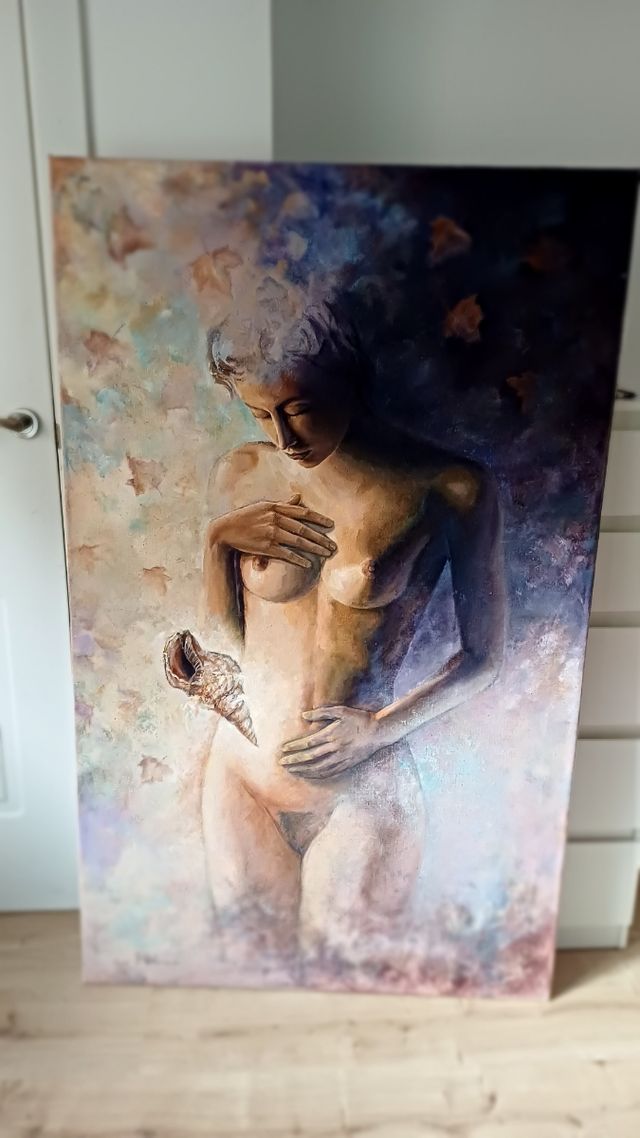 Cuadro pintado al óleo grande.