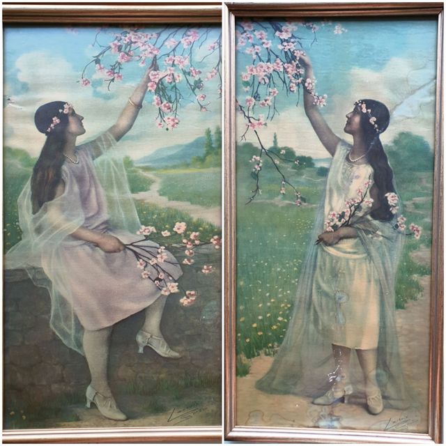 Cuadros señoritas época art deco
