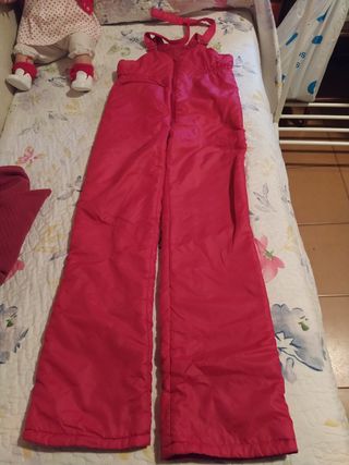 Mono rojo esquí con cremallera