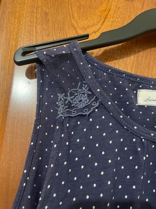 Vestido H&M azul topos (Talla 146-152)