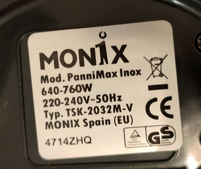 Sandwichera Monix Mod. PanniMax Inox