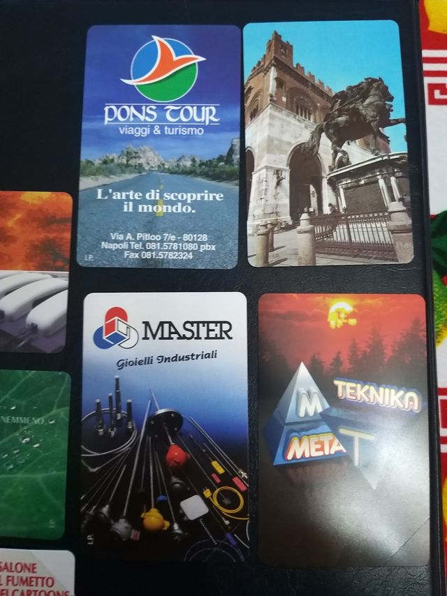 7 schede telefoniche p.r.p.