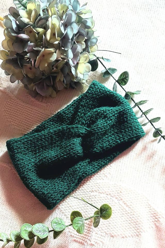 Fascia per capelli in maglia ai ferri